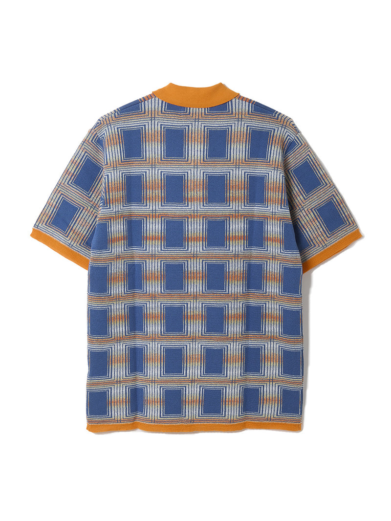 Ombre Check Knit Polo