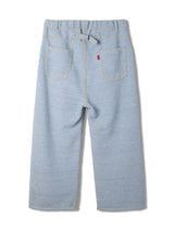 Knitted Denim Pants with Hand Stitching
