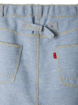 Knitted Denim Pants with Hand Stitching