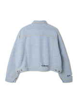 Knitted Denim Jacket with Hand Stitching