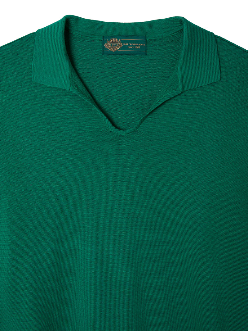 Sea Island cotton V skipper [Green] 