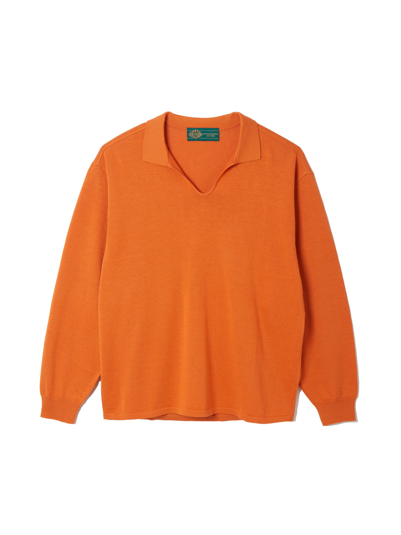 Sea Island cotton V skipper [Orange] 