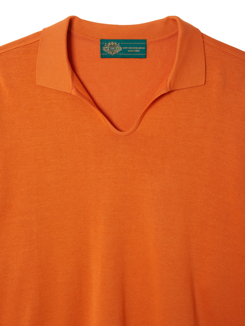 Sea Island cotton V skipper [Orange] 