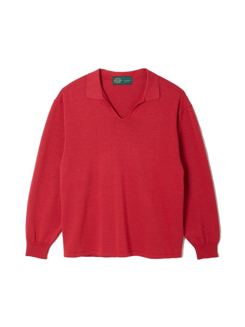 Sea Island cotton V skipper [Red] 