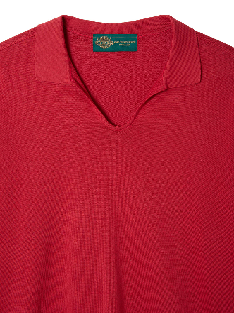 Sea Island cotton V skipper [Red] 