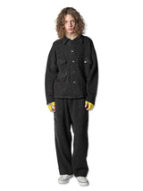 Rigid Denim Knit Pants