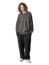 Reversible Blurred Logo Knit