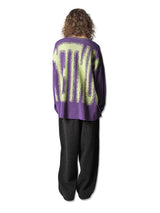 Reversible Blurred Logo Knit