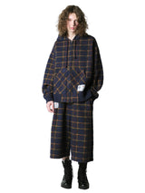 Brushed Check Cropped Pants