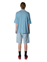 Knitted Denim Shorts