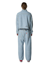 Knitted Denim Jacket with Hand Stitching