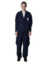 Basket Stitch Flower Cardigan