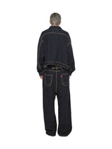 Hand Stitched Rigid Denim Knit Jacket