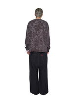 Velvet Curtain Knit Crew Neck Sweater