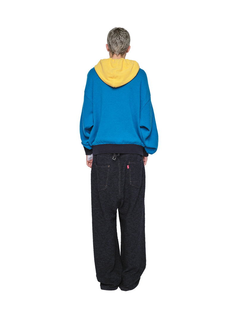 Color Blocked Cashmere Hoodie