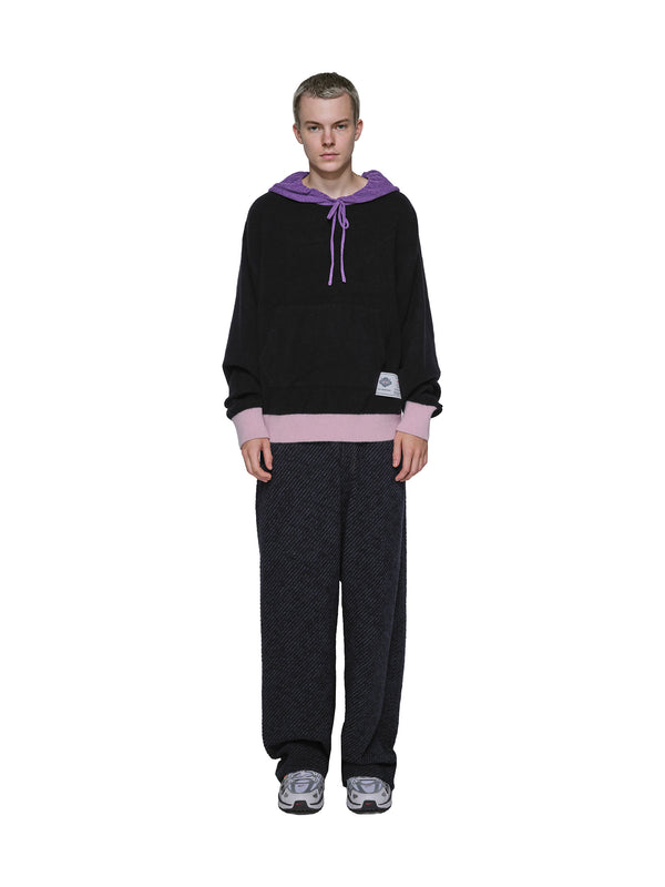 Color Blocked Cashmere Hoodie