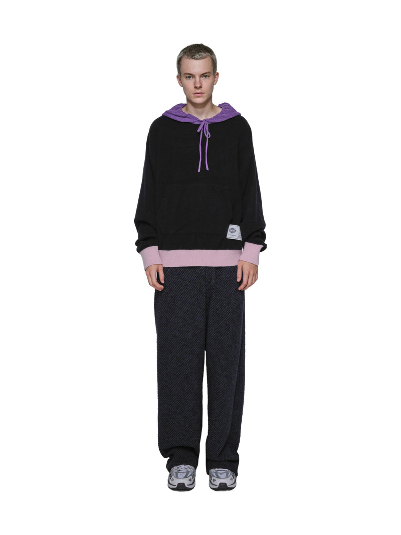 Color Blocked Cashmere Hoodie