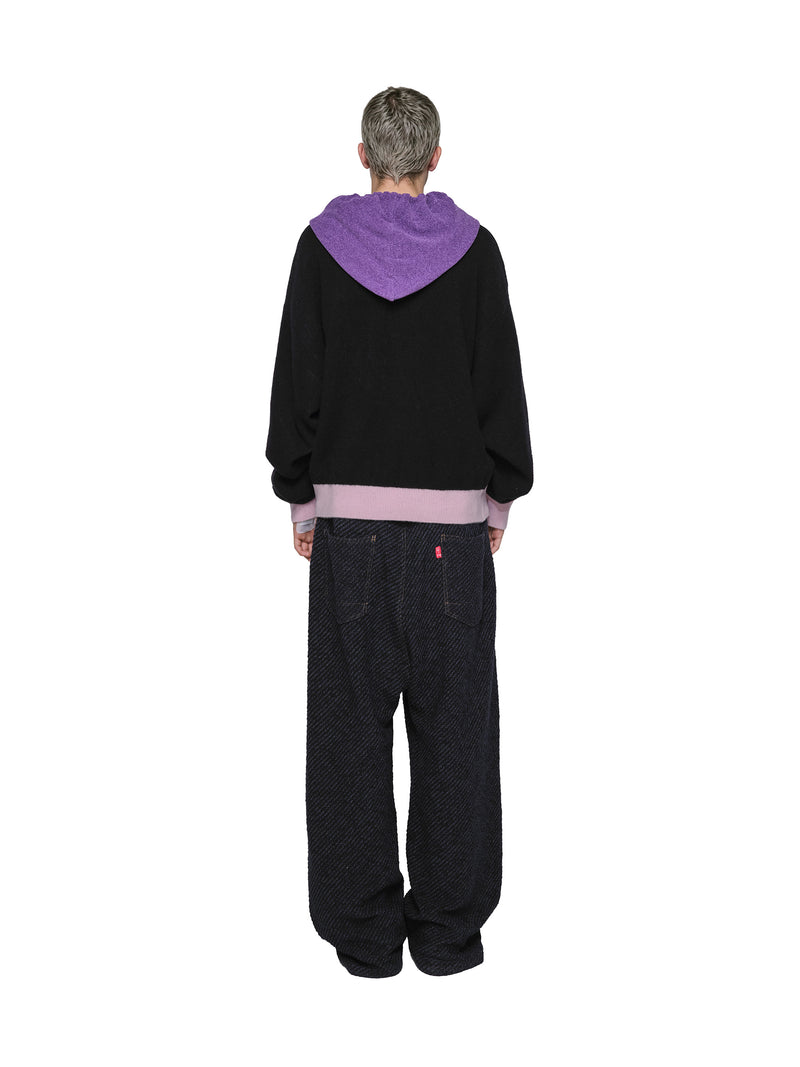 Color Blocked Cashmere Hoodie