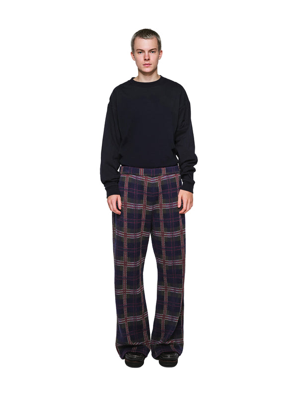 Knitted Check Pants