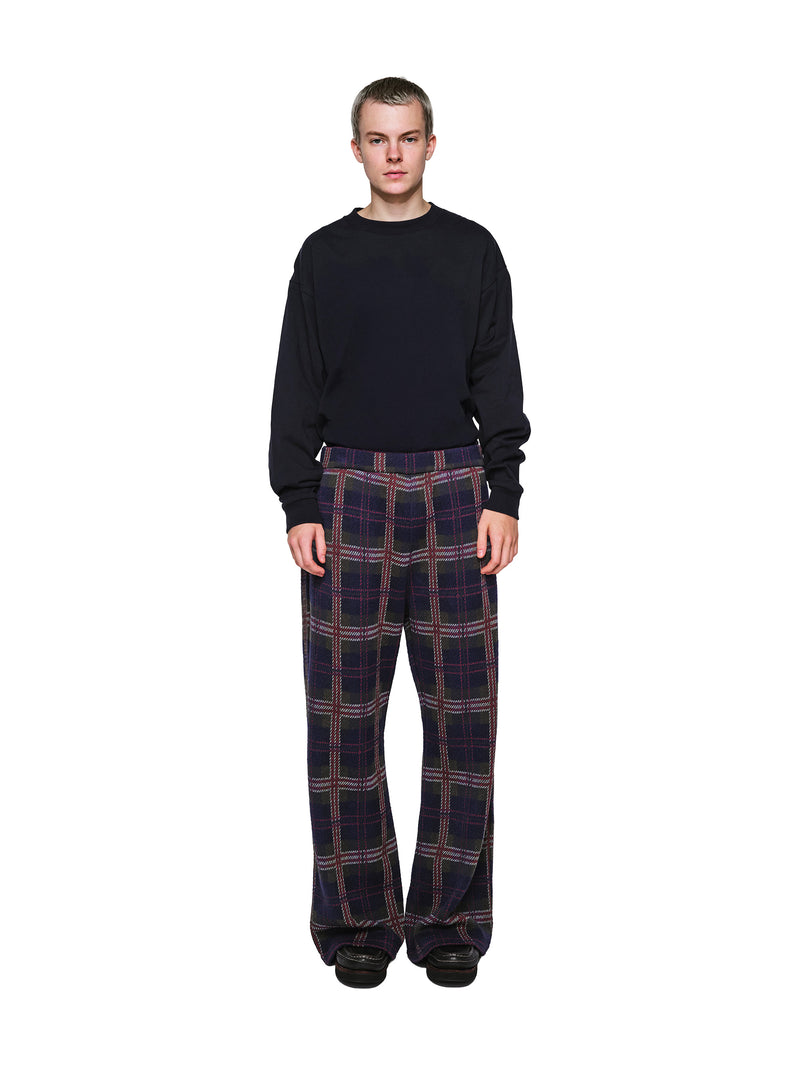 Knitted Check Pants