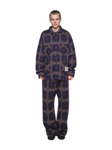 Knitted Check Coverall Jacket