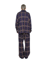 Knitted Check Coverall Jacket