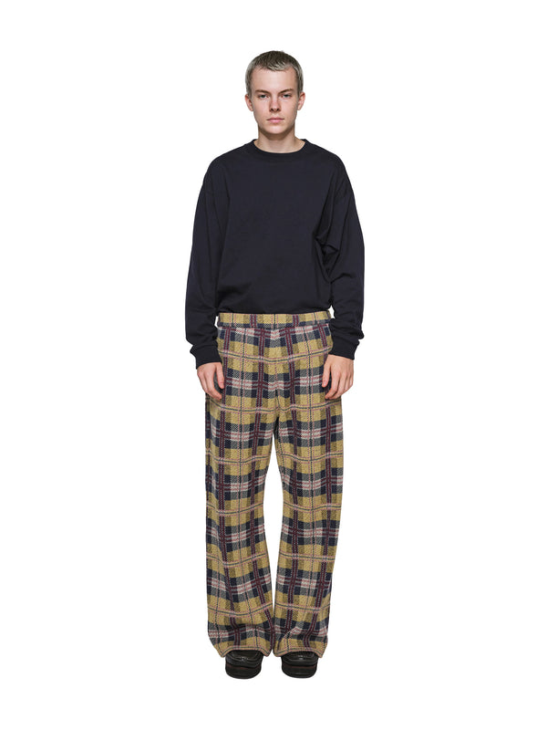 Knitted Check Pants
