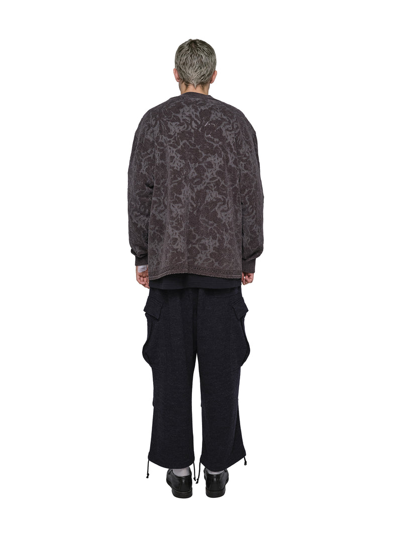 Velvet Curtain Knit Cardigan