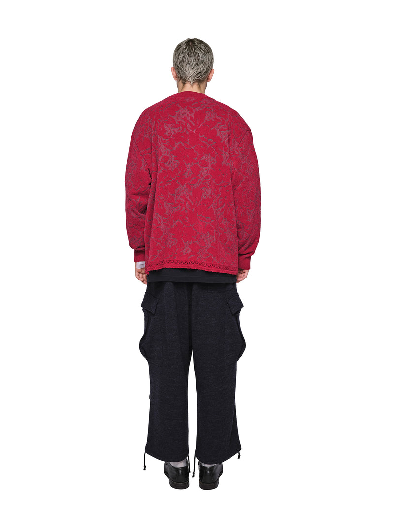 Velvet Curtain Knit Cardigan