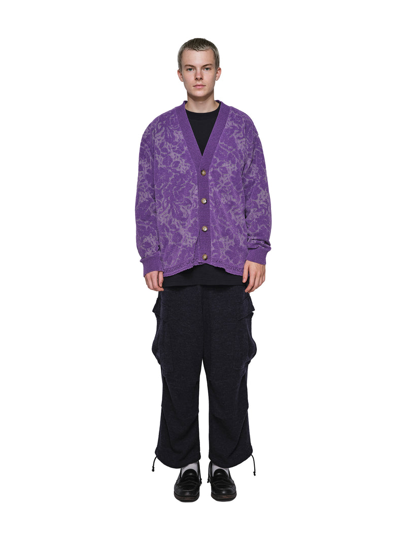 Velvet Curtain Knit Cardigan