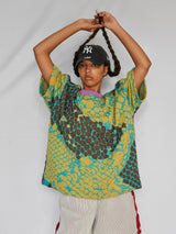 Snake-patterned Knit T-shirt