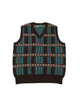 Check Pattern Knit Vest