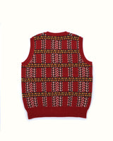 Check Pattern Knit Vest